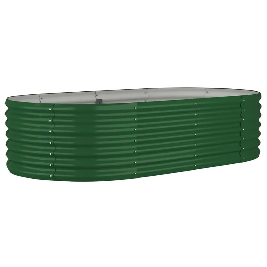 Lit surélevé de jardin Acier galvanisé 152x80x36 cm Vert - 2