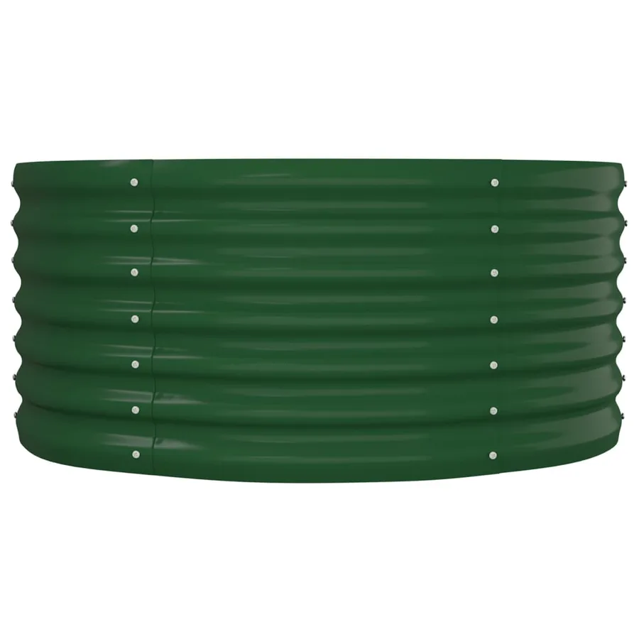 Lit surélevé de jardin Acier galvanisé 152x80x36 cm Vert - 4
