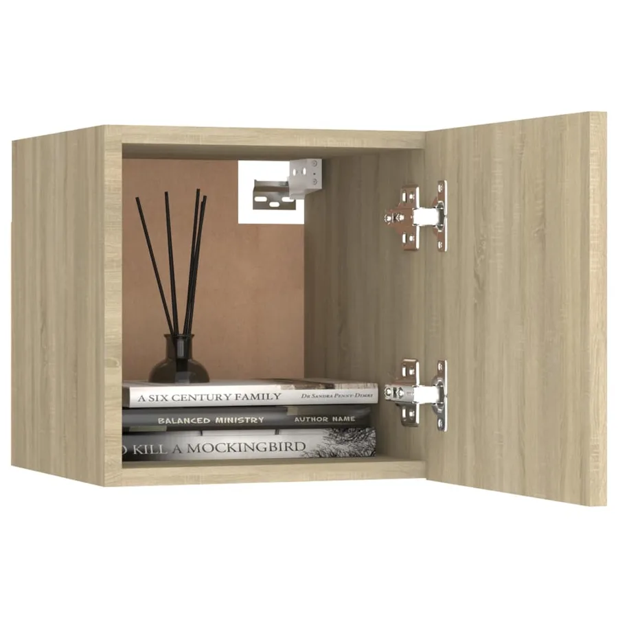 Tables de chevet 2pcs Chêne sonoma 30,5x30x30cm Bois ingénierie - 4
