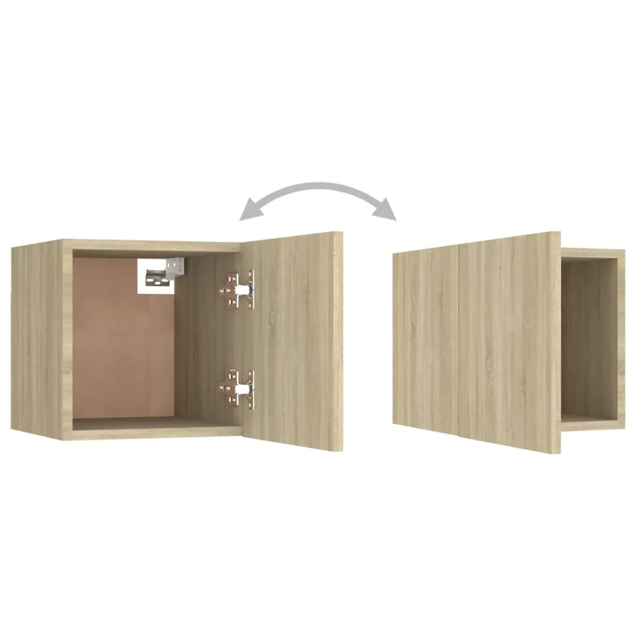 Tables de chevet 2pcs Chêne sonoma 30,5x30x30cm Bois ingénierie - 9