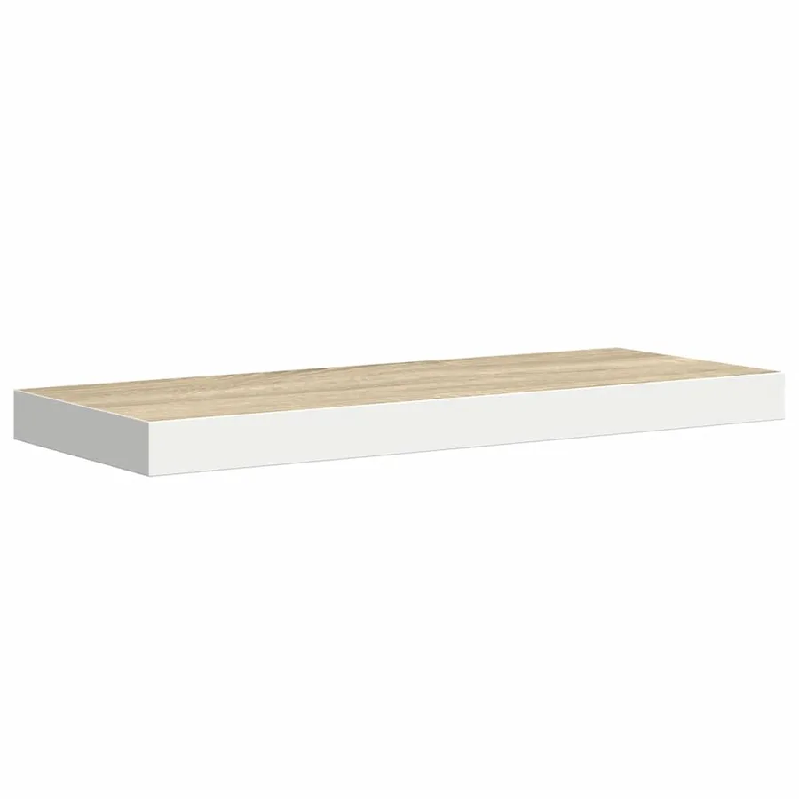Étagères flottantes 2 pcs chêne et blanc 60x23,5x3,8 cm MDF - 6