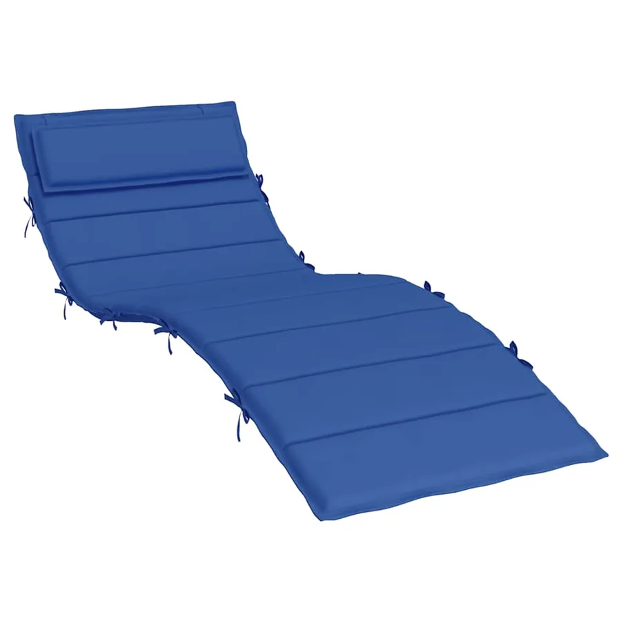 Coussin de chaise longue bleu royal 180x60x4 cm tissu oxford - 2