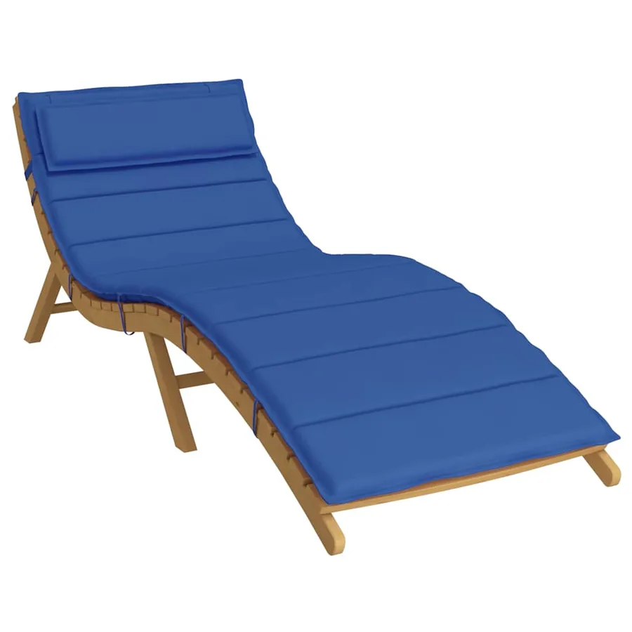 Coussin de chaise longue bleu royal 180x60x4 cm tissu oxford - 3