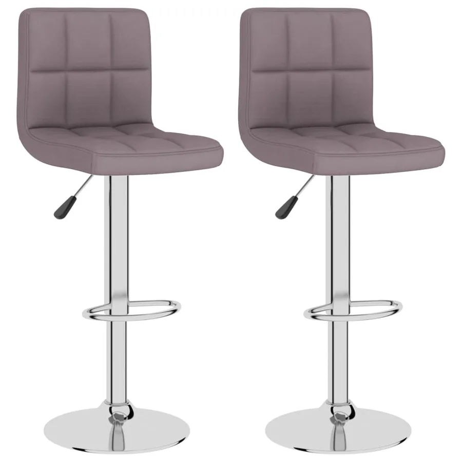 Tabourets de bar lot de 2 taupe tissu - 2