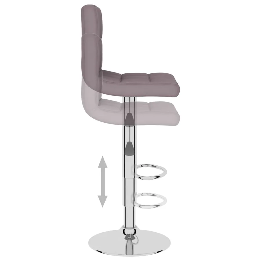 Tabourets de bar lot de 2 taupe tissu - 7