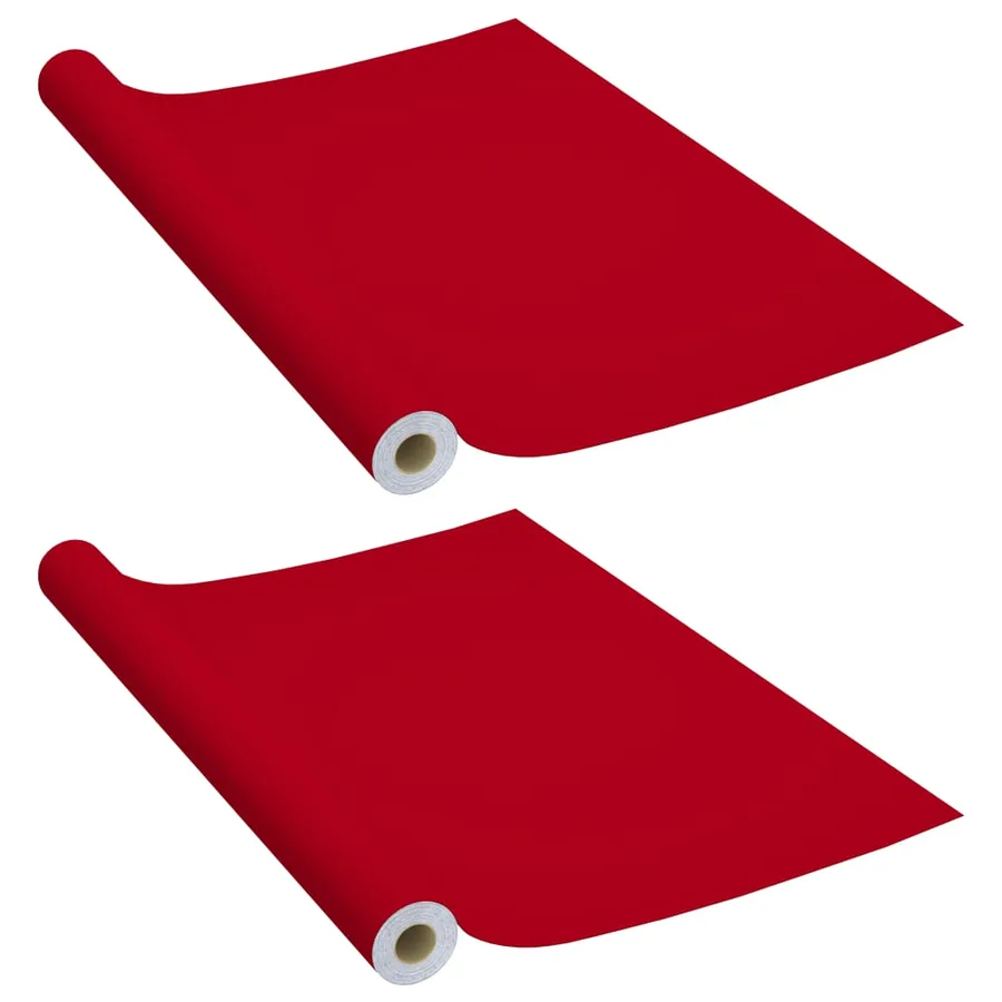 Films autoadhésifs pour meubles 2 pcs Rouge 500x90 cm PVC - 2