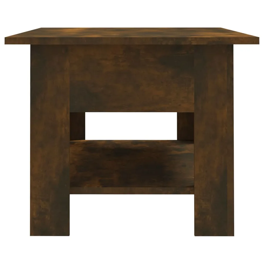 Table basse chêne fumé 102x55x42 cm bois d'ingénierie - 5