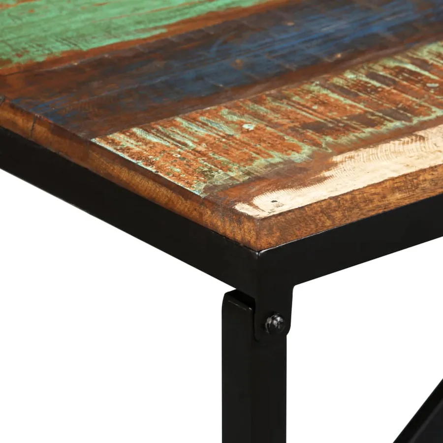 Banc 110 x 35 x 45 cm Bois de récupération massif - 5