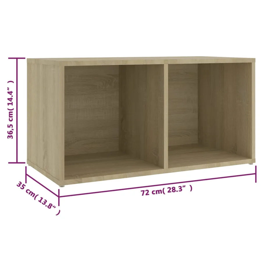 Meubles TV 2 pcs Chêne sonoma 72x35x36,5 cm Bois d'ingénierie - 9