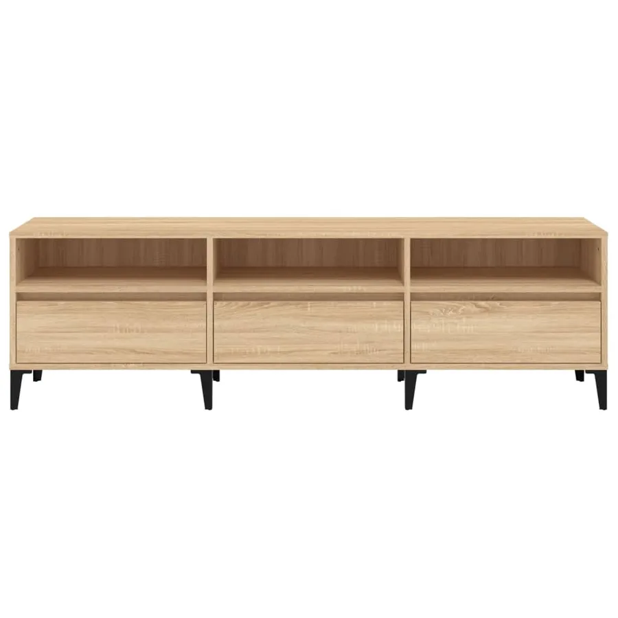 Meuble TV chêne sonoma 150x30x44,5 cm bois d'ingénierie - 6