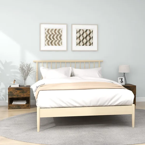 Tables de chevet 2 pcs Chêne fumé Bois d'ingénierie