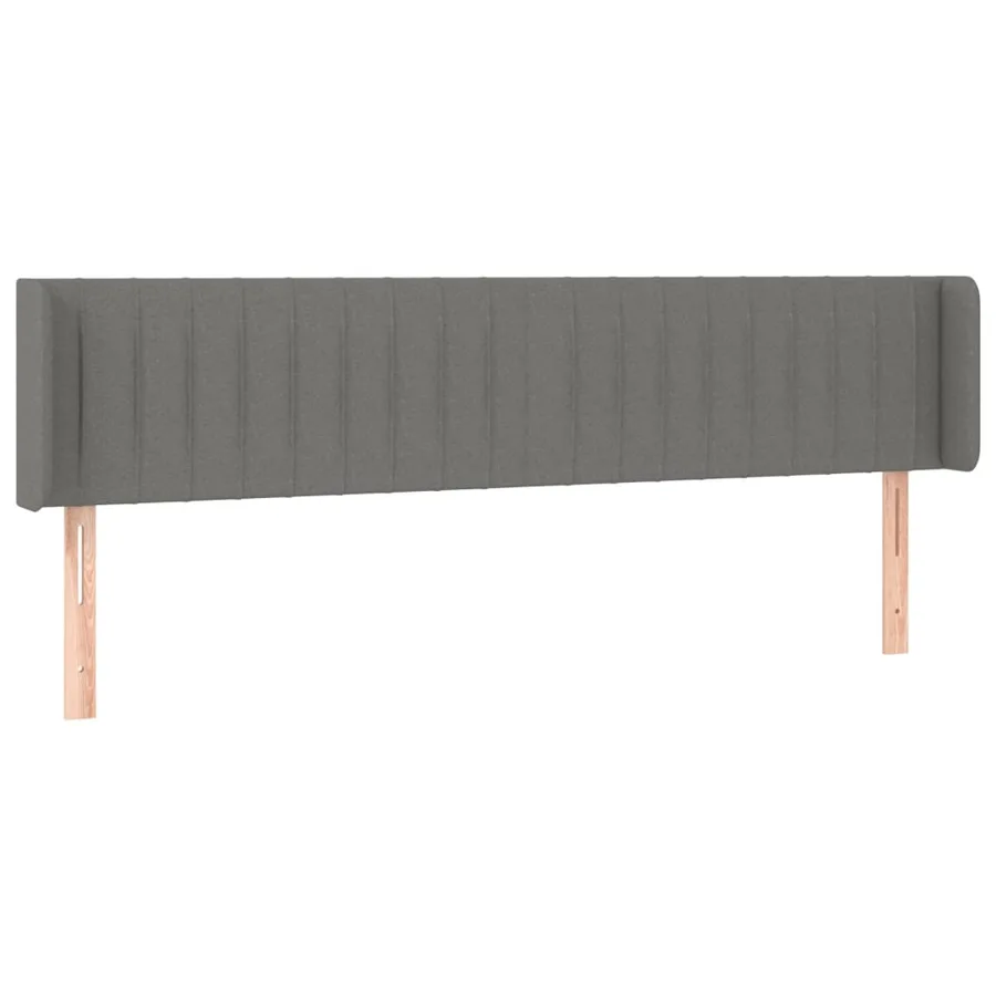 Tête de lit à LED Gris foncé 183x16x78/88 cm Tissu - 3