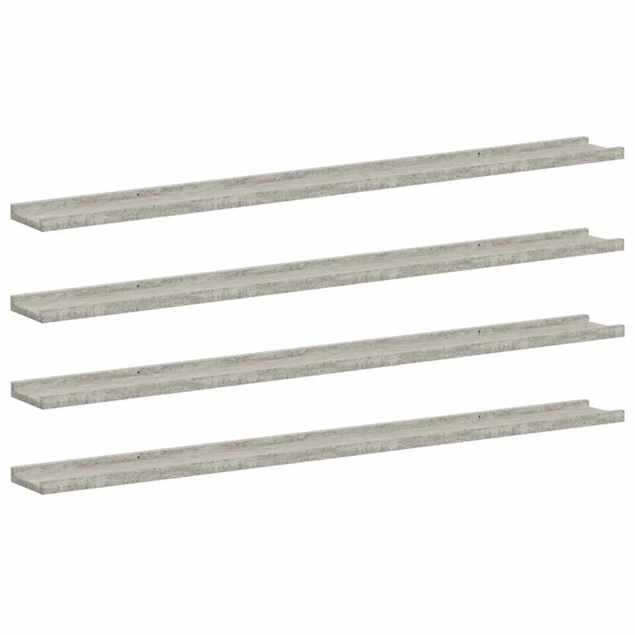 Étagères murales 4 pcs Gris béton 115x9x3 cm - 2