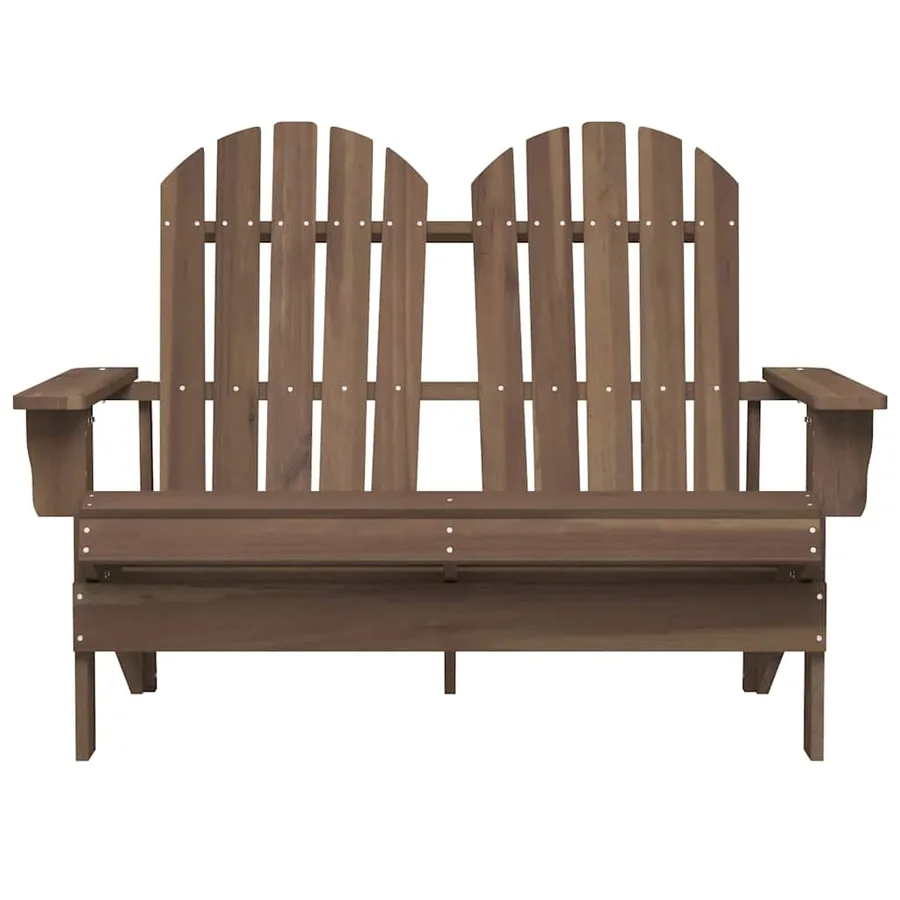 Chaise de jardin Adirondack 2 places bois sapin massif marron - 2