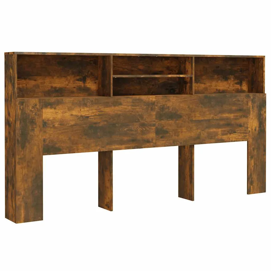 Armoire de tête de lit Chêne fumé 200x19x103,5 cm - 2