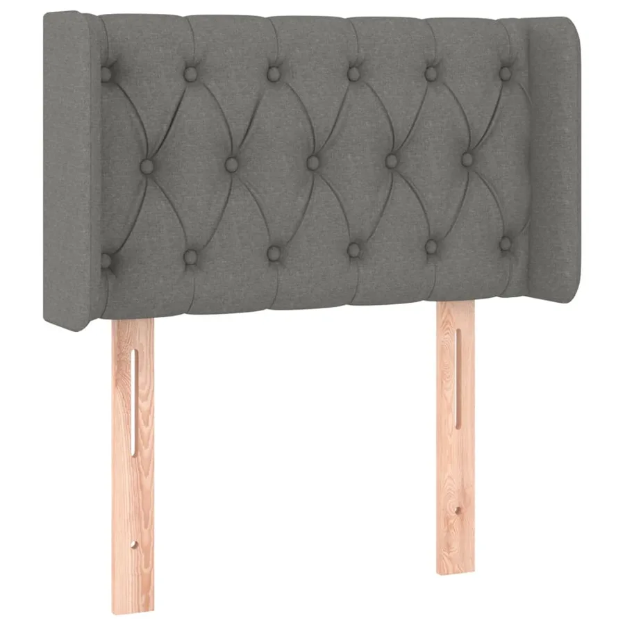 Tête de lit à LED Gris foncé 83x16x78/88 cm Tissu - 3