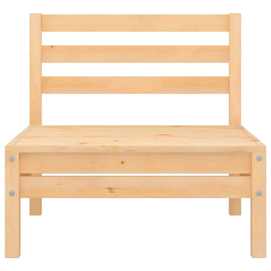 Canapés centraux de jardin 2 pcs Bois de pin massif - 3