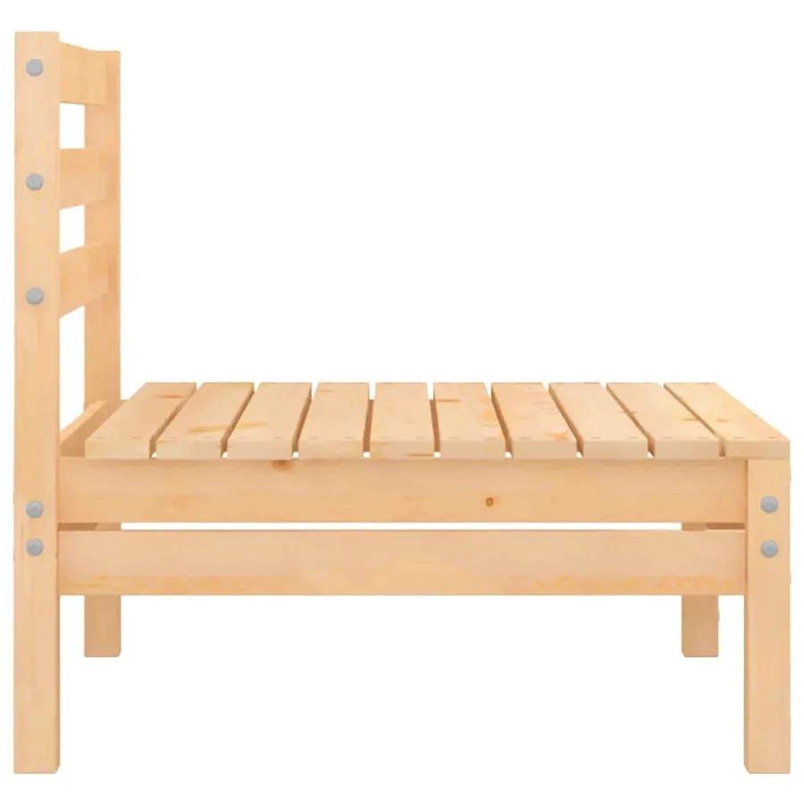 Canapés centraux de jardin 2 pcs Bois de pin massif - 4