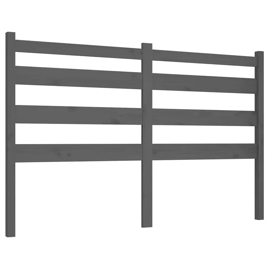Tête de lit Gris 166x4x100 cm Bois massif de pin - 2