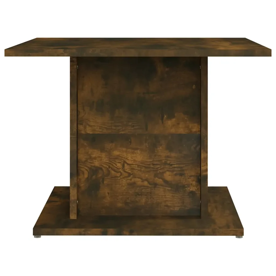 Table basse chêne fumé 55,5x55,5x40 cm bois d'ingénierie - 4