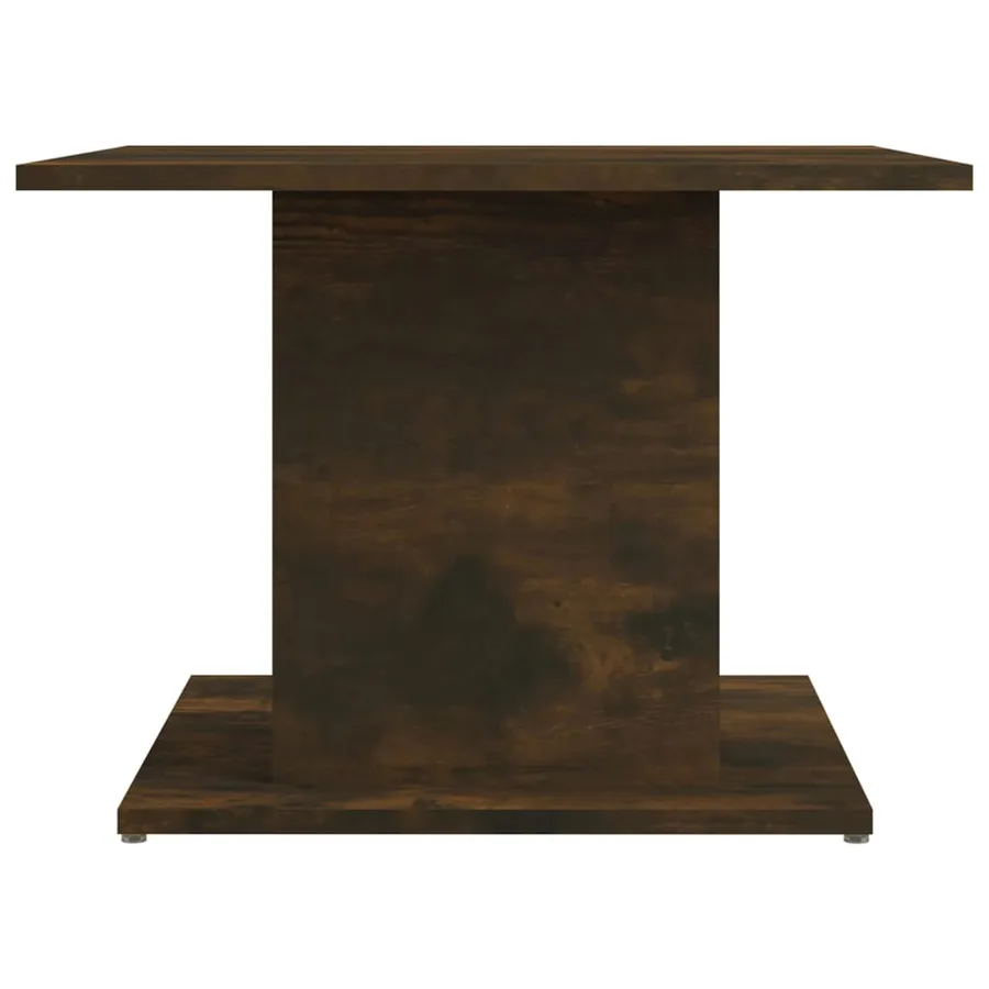Table basse chêne fumé 55,5x55,5x40 cm bois d'ingénierie - 5