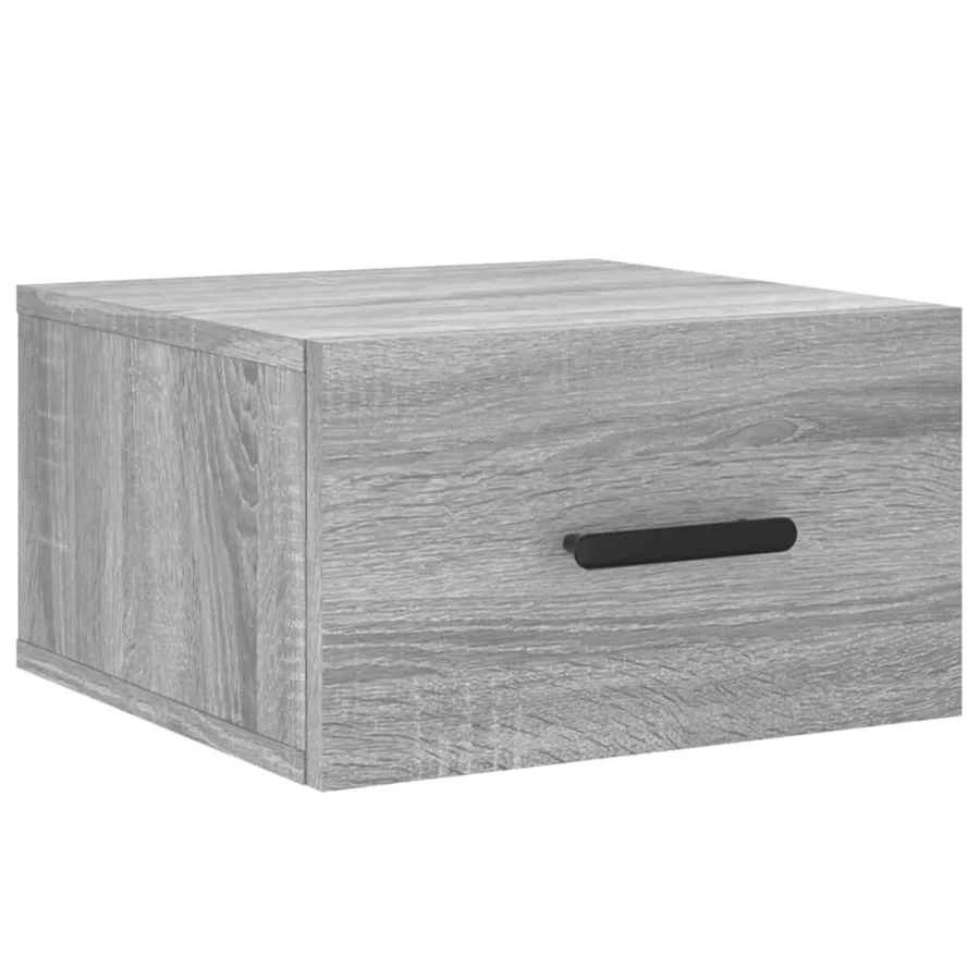 Table de chevet murale sonoma gris 35x35x20 cm - 2