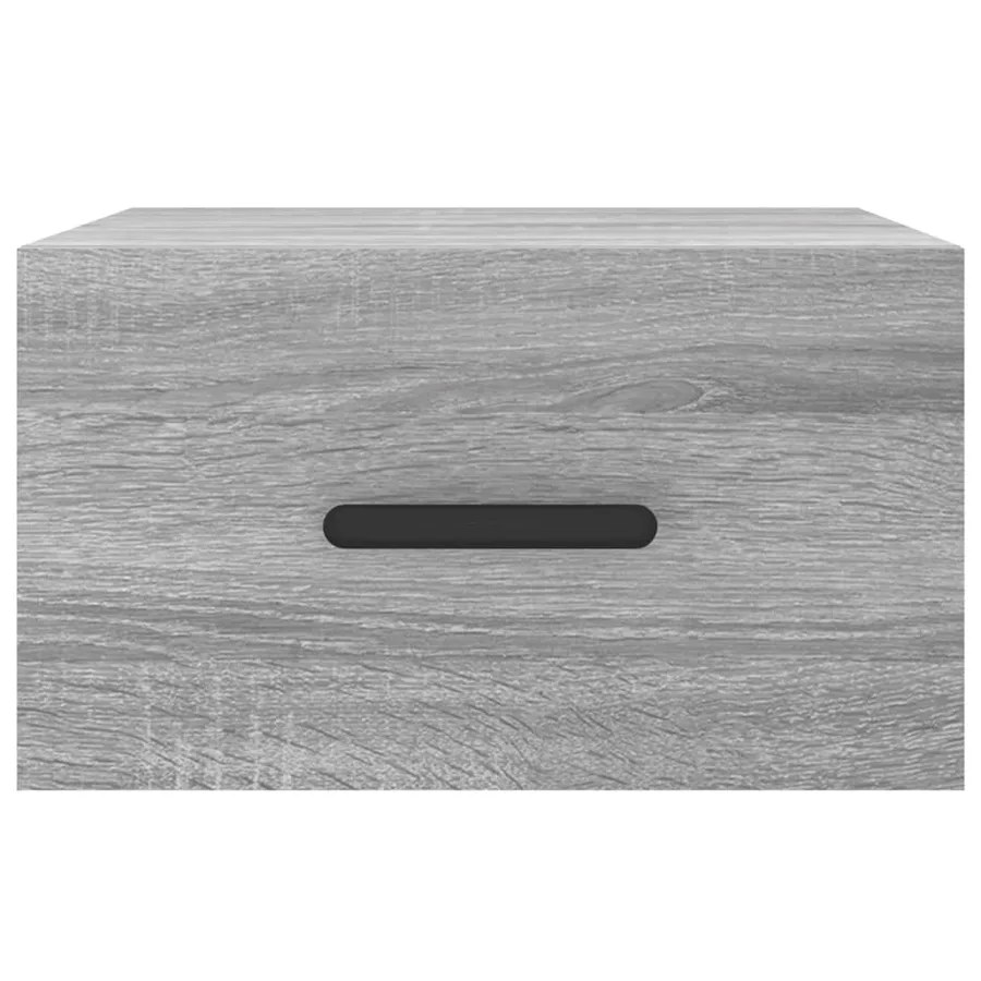 Table de chevet murale sonoma gris 35x35x20 cm - 5