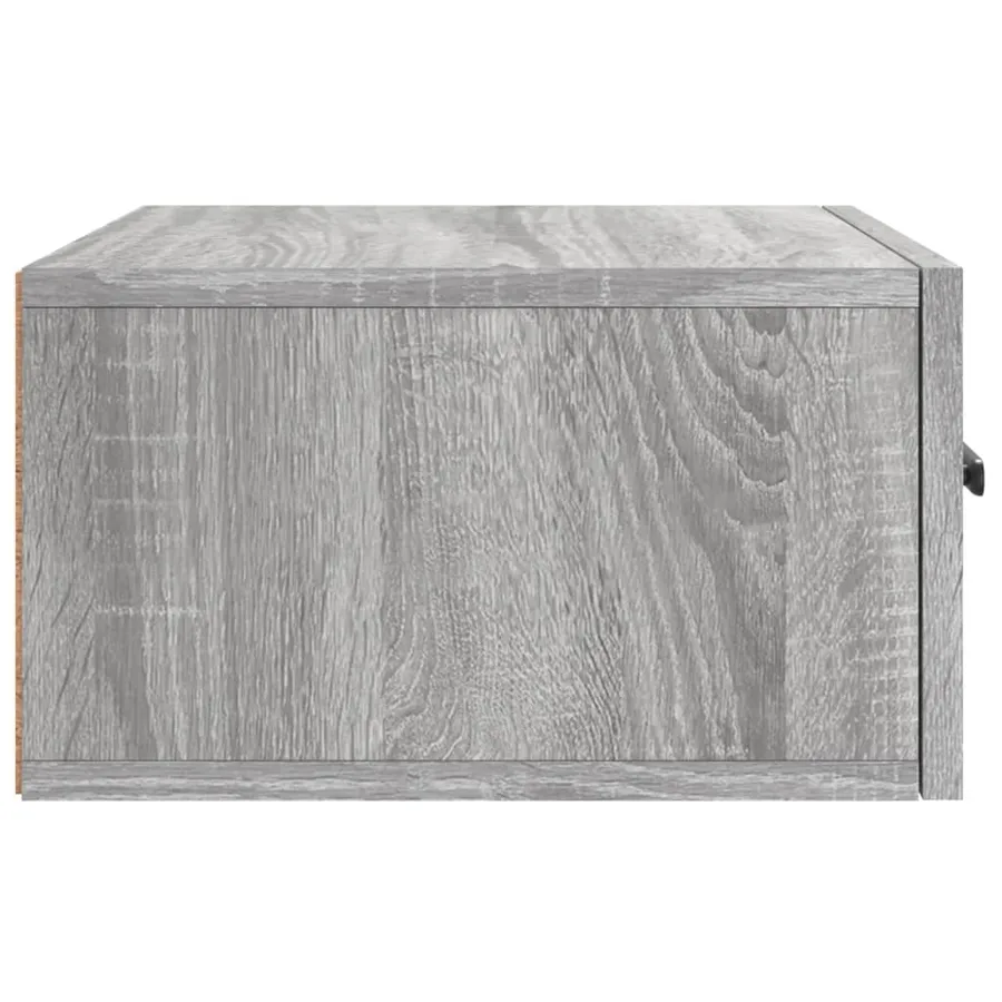 Table de chevet murale sonoma gris 35x35x20 cm - 7