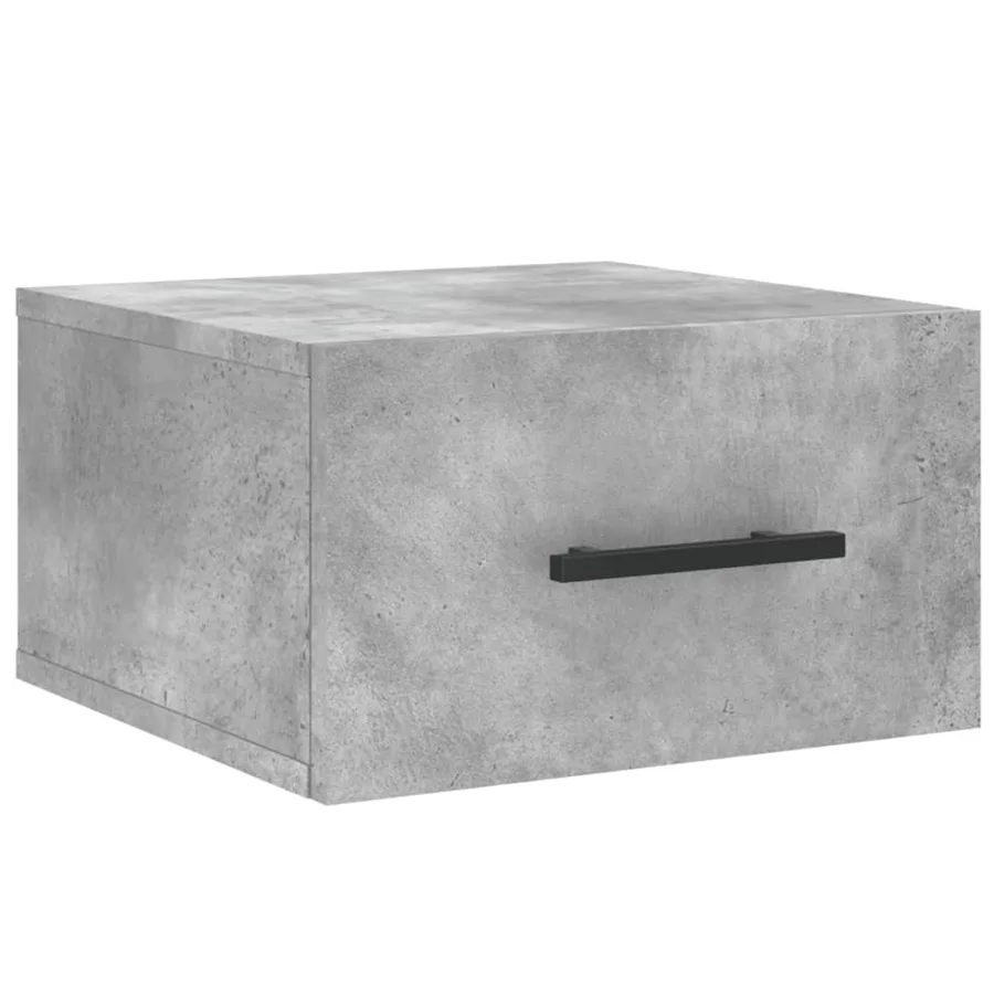 Table de chevet murale gris béton 35x35x20 cm - 2