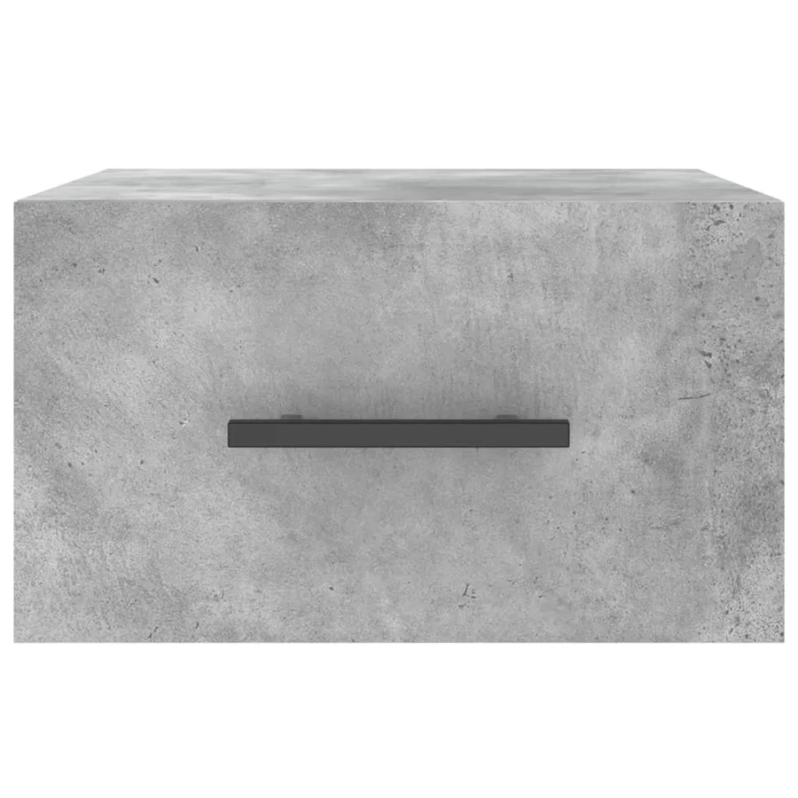 Table de chevet murale gris béton 35x35x20 cm - 5
