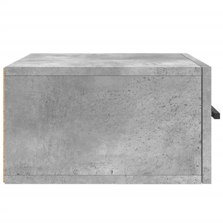 Table de chevet murale gris béton 35x35x20 cm - 7