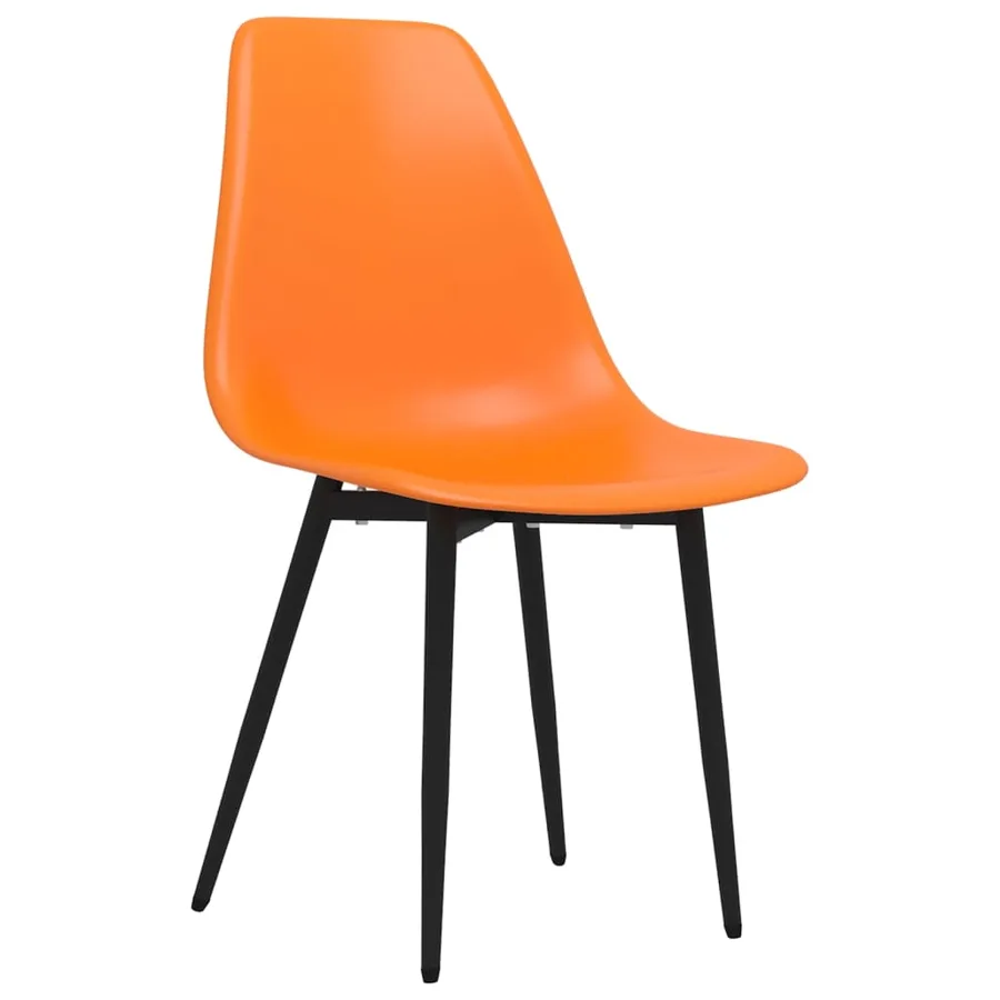 Chaises à manger lot de 4 orange PP - 3