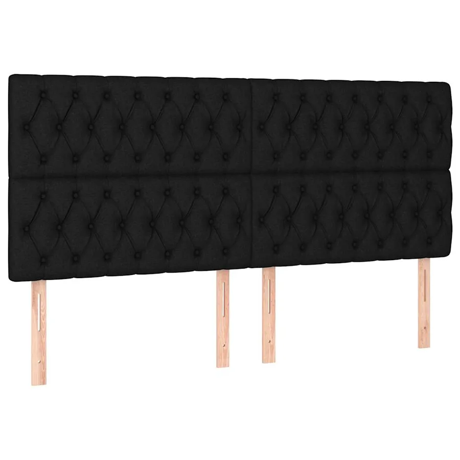 Sommier à lattes de lit avec matelas Noir 180x200 cm Tissu - 6