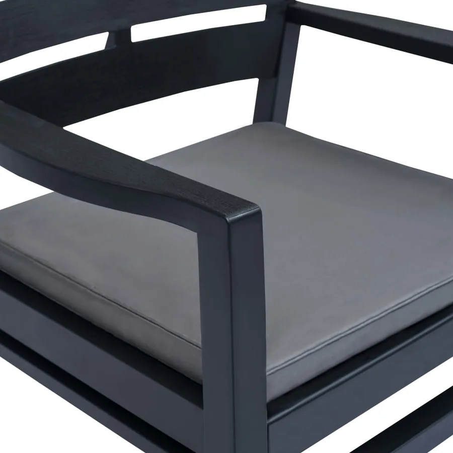 Salon de jardin 3 pcs Plastique Anthracite - 7