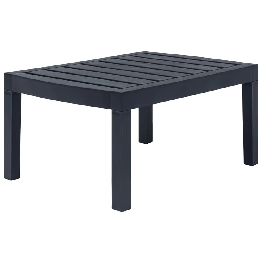 Salon de jardin 3 pcs Plastique Anthracite - 8