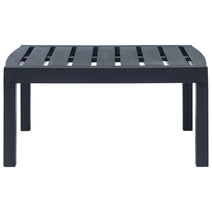 Salon de jardin 3 pcs Plastique Anthracite - 9