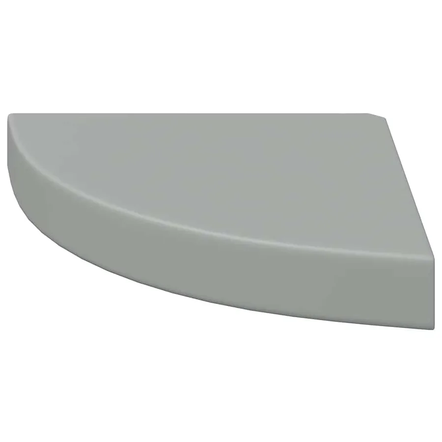 Étagère d'angle flottante gris 25x25x3,8 cm MDF - 5