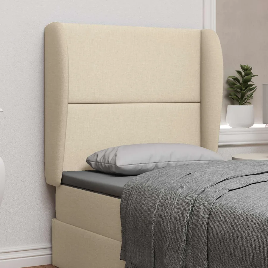 Oreille de tête de lit Crème 80 x 23 x 6 cm tissu