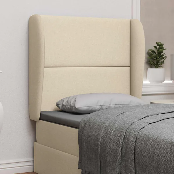 Oreille de tête de lit Crème 80 x 23 x 6 cm tissu
