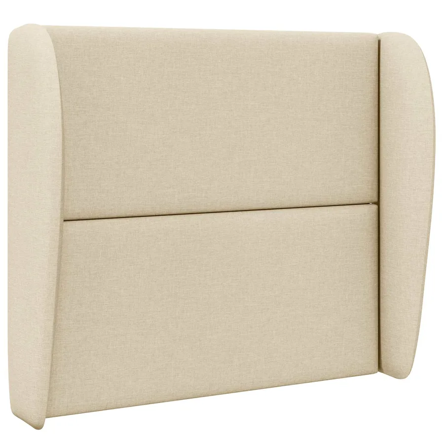 Oreille de tête de lit Crème 80 x 23 x 6 cm tissu - 3