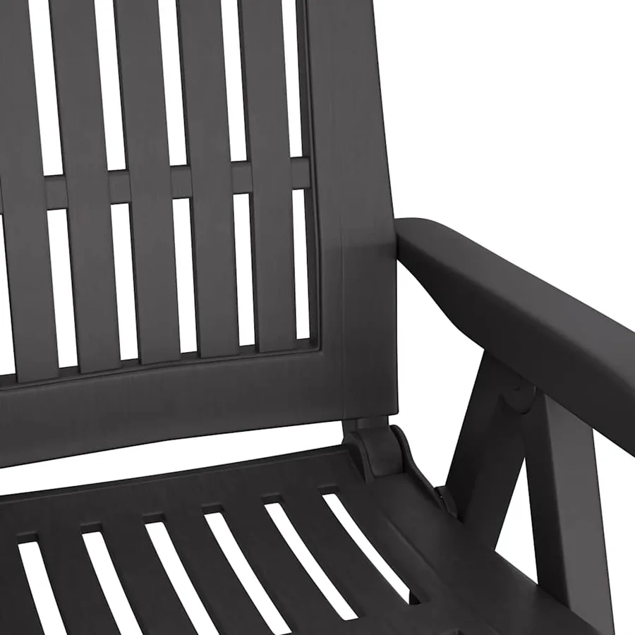 Chaises inclinables de jardin lot de 2 anthracite PP - 11
