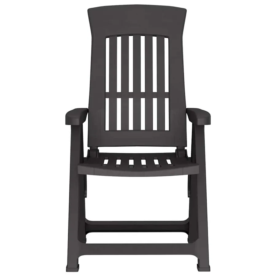 Chaises inclinables de jardin lot de 2 anthracite PP - 4