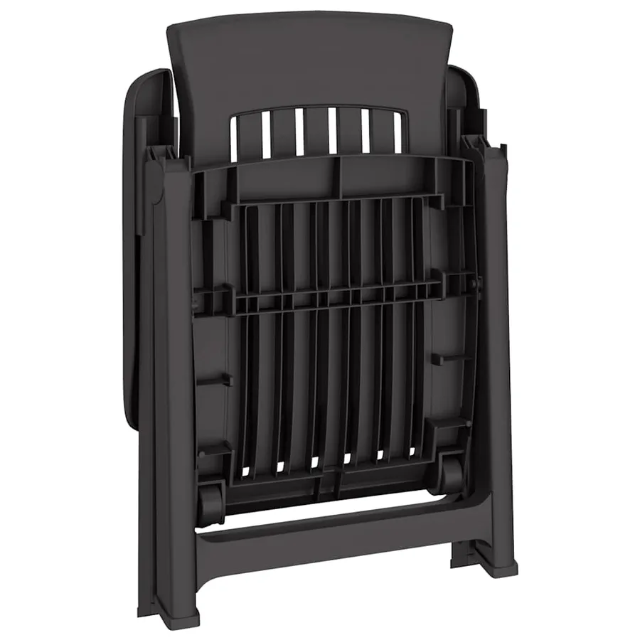 Chaises inclinables de jardin lot de 2 anthracite PP - 6