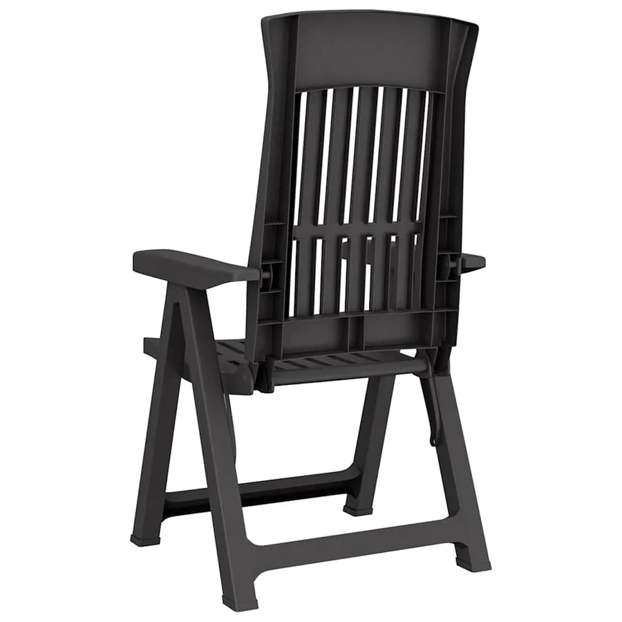 Chaises inclinables de jardin lot de 2 anthracite PP - 8