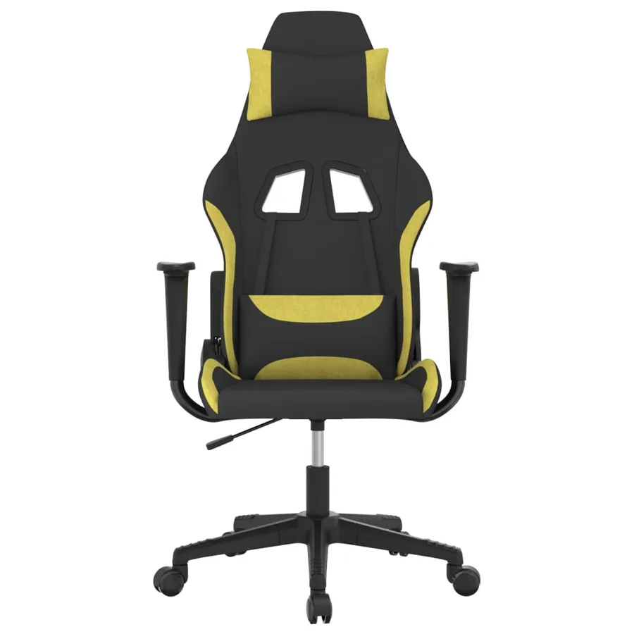 Chaise de jeu Noir et vert clair Tissu - 3