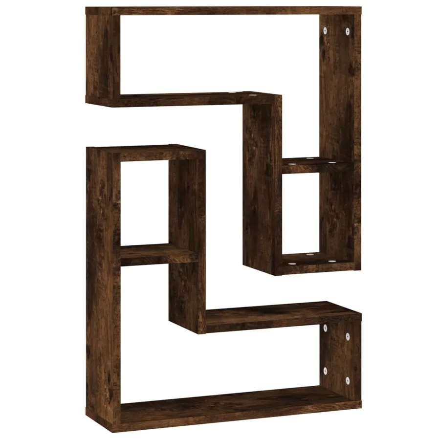 Étagères murales 2 pcs Chêne fumé 50x15x50 cm Bois d'ingénierie - 2
