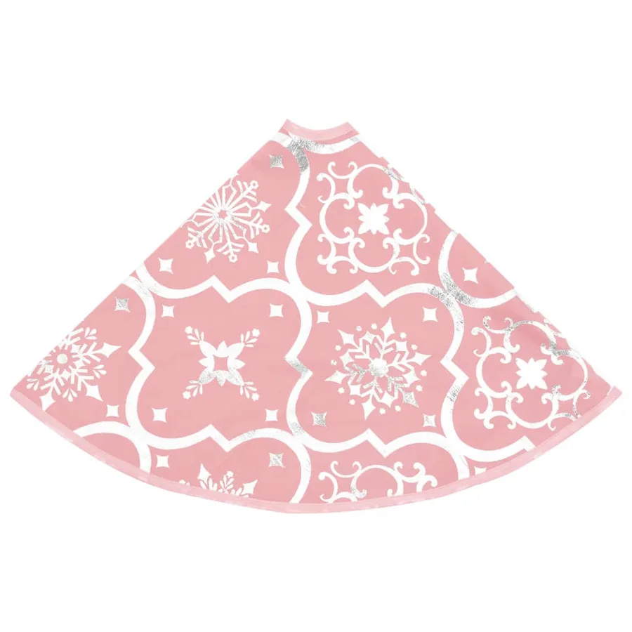 Jupe de sapin de Noël de luxe avec chaussette Rose 150 cm Tissu - 5