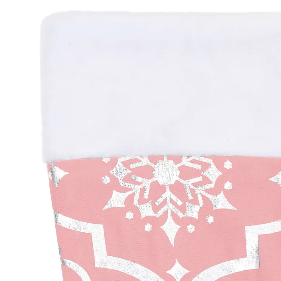 Jupe de sapin de Noël de luxe avec chaussette Rose 150 cm Tissu - 7