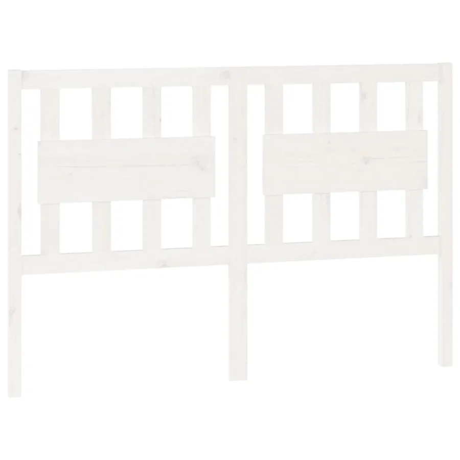 Tête de lit Blanc 125,5x4x100 cm Bois massif de pin - 2