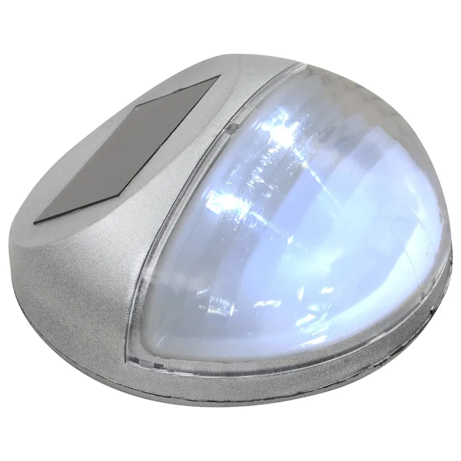 Lampes solaires murales à LED d'extérieur 24 pcs Rond Argenté - 5